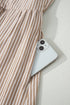 Striped Flutter Sleeve Button Front Slit A Line Maxi Dress