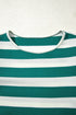 Striped Flutter Sleeve Round Neck Shift Mini Dress