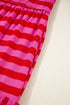 Striped Flutter Sleeve Smocked Bodice Tiered Maxi Dress