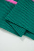 Striped Half Button Drop Shoulder Pullover Sweater