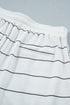 Striped Half Sleeve Tee And Drawstring Short Set