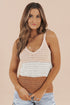 Striped Knit Color Block Tank Top