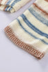 Striped Knit Kangaroo Pocket Hooded Sweater