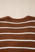 Striped Knit Tie Front Long Sleeve Cardigan