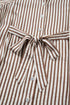 Striped Knot Waist Puff Sleeve Button Down Mini Dress