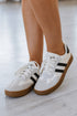 Striped Lace Up Patchwork Low Top Sneakers