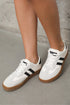 Striped Lace Up Patchwork Low Top Sneakers