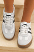 Striped Lace Up Patchwork Low Top Sneakers