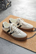 Striped Lace Up Patchwork Low Top Sneakers