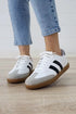Striped Lace Up Patchwork Low Top Sneakers