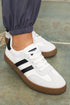 Striped Lace Up Patchwork Low Top Sneakers