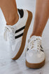 Striped Lace Up Patchwork Low Top Sneakers