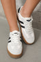 Striped Lace Up Patchwork Low Top Sneakers