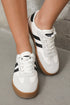 Striped Lace Up Patchwork Low Top Sneakers