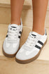 Striped Lace Up Patchwork Low Top Sneakers
