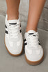 Striped Lace Up Patchwork Low Top Sneakers