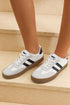 Striped Lace Up Patchwork Low Top Sneakers