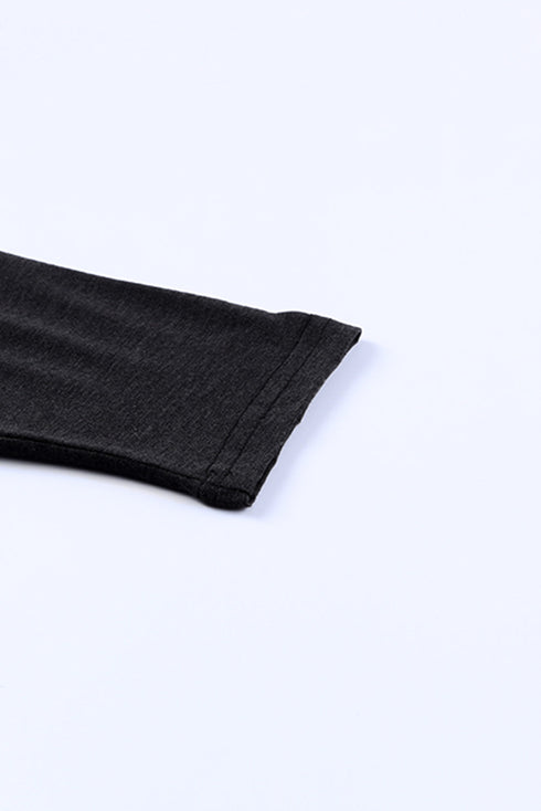 Striped Leopard Patchwork Long Sleeve Mini Dress