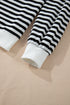 Striped Long Sleeve Button Collared Knit Pullover