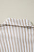 Striped Long Sleeve Button Down Shirt Mini Dress