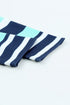 Striped Long Sleeve Drawstring Relaxed Fit Hoodie