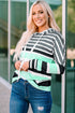 Striped Long Sleeve Drawstring Relaxed Fit Hoodie