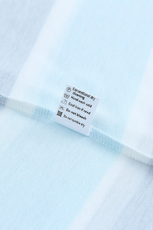 Striped Long Sleeve Drawstring Relaxed Fit Hoodie