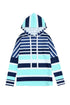 Striped Long Sleeve Drawstring Relaxed Fit Hoodie