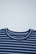 Striped Long Sleeve Drawstring Waist Coordinated Pant Set