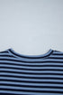 Striped Long Sleeve Drawstring Waist Coordinated Pant Set