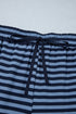 Striped Long Sleeve Drawstring Waist Coordinated Pant Set