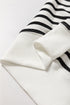 Striped Long Sleeve Raglan Split Hem Pullover Sweatshirt