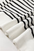 Striped Long Sleeve Raglan Split Hem Pullover Sweatshirt