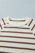 Striped Long Sleeve Relaxed Top Drawstring Pant Set
