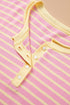 Striped Long Sleeve V Neck Shift Sweater