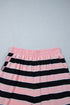 Striped Loose Tee And Relaxed Two Piece Pant Set