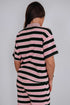 Striped Loose Tee And Relaxed Two Piece Pant Set
