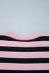 Striped Loose Tee And Relaxed Two Piece Pant Set