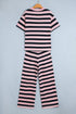 Striped Loose Tee And Relaxed Two Piece Pant Set
