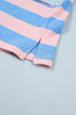 Striped Mixed Patchwork Exposed Seam Loose Short Set