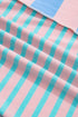 Striped Mixed Patchwork Exposed Seam Loose Short Set