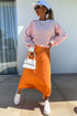 Striped Mock Neck Oversized Dolman Sleeve Pullover Sweatshirt