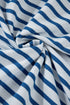 Striped Mock Neck Oversized Dolman Sleeve Pullover Sweatshirt