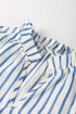 Striped Notched Neck Knotted Bracelet Sleeve Shift Mini Dress