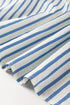 Striped Notched Neck Knotted Bracelet Sleeve Shift Mini Dress