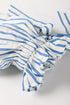 Striped Notched Neck Knotted Bracelet Sleeve Shift Mini Dress