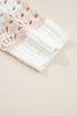 Striped Open Knit Crew Neck Pullover Sweater