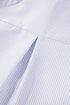 Striped Oversized Button Front Smocked Cuff Shirt