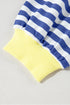 Striped Oversized Drop Shoulder Crew Neck Pullover Sweatshirt