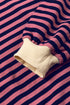 Striped Oversized Drop Shoulder Crew Neck Pullover Sweatshirt